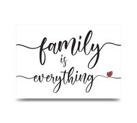 Lithobee - Family Is Everything - Printed Wall Art Design in Sizes A2, A3 & A4 Framed in a Stylish Quality Coloured Frame or Unframed (A2 Unframed)
