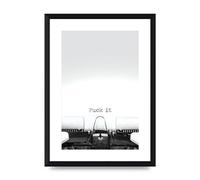Lithobee - Fuck It Typewritter - Printed Wall Art Design in Sizes A2, A3 & A4 Framed in a Stylish Quality Coloured Frame or Unframed (A4 Black Brushed Frame)
