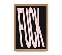 Lithobee - Fuck - Printed Wall Art Design in Sizes A2, A3 & A4 Framed in a Stylish Quality Coloured Frame or Unframed (A3 Gold Ornate Frame)