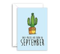 Lithobee - Funny Birthday Card - Only Born In September- Rude Birthday Cards For Mum Dad Son Brother Sister Best Friend - Humorous 30Th 40Th 50Th Bday Cards
