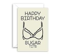 Lithobee - Funny Birthday Card - Sugar Rude Birthday Cards For Mum Dad Son Brother Sister Best Friend - Humorous 30Th 40Th 50Th Bday Cards