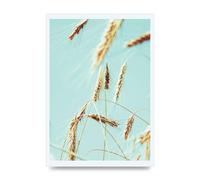Lithobee - Golden Wheat - Printed Wall Art Design in Sizes A2, A3 & A4 Framed in a Stylish Quality Coloured Frame or Unframed (A2 Unframed)