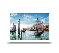 Lithobee - Grand Canal Venice - Printed Wall Art Design in Sizes A2, A3 & A4 Framed in a Stylish Quality Coloured Frame or Unframed (A4 Unframed)