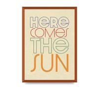 Lithobee - Here Comes The Sun - Printed Wall Art Design in Sizes A2, A3 & A4 Framed in a Stylish Quality Coloured Frame or Unframed (A2 Bronze Abraded Frame)