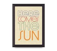Lithobee - Here Comes The Sun - Printed Wall Art Design in Sizes A2, A3 & A4 Framed in a Stylish Quality Coloured Frame or Unframed (A4 Black Abraded Frame)