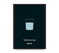 Lithobee - Jurassic Park - Printed Wall Art Design in Sizes A2, A3 & A4 Framed in a Stylish Quality Coloured Frame or Unframed (A4 Black Brushed Frame)