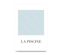 Lithobee - La Piscine - Printed Wall Art Design in Sizes A2, A3 & A4 Framed in a Stylish Quality Coloured Frame or Unframed (A3 Unframed)