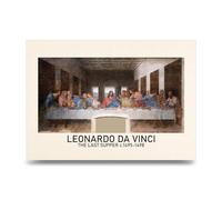Lithobee - Leonardo Da Vinci The Last Supper 1495 1498 - Printed Wall Art Design in Sizes A2, A3 & A4 Framed in a Stylish Coloured Frame or Unframed (A4 Unframed)