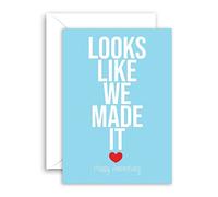 Lithobee - Looks Like We Made It Happy Anniversary - Special Cards for Him, Her Husbands & Wives