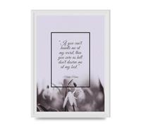 Lithobee - Marilyn Monroe Flower Quote - Printed Wall Art Design in Sizes A2, A3 & A4 Framed in a Stylish Quality Coloured Frame or Unframed (A4 White Ornate Frame)