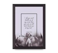 Lithobee - Marilyn Monroe Flower Quote - Printed Wall Art Design in Sizes A2, A3 & A4 Framed in a Stylish Quality Coloured Frame or Unframed (A4 Black Abraded Frame)
