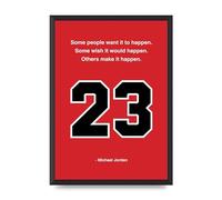 Lithobee - Michael Jordan - Printed Wall Art Design in Sizes A2, A3 & A4 Framed in a Stylish Quality Coloured Frame or Unframed (A2 Black Abraded Frame)