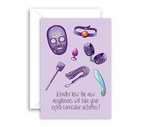 Lithobee - Moving Home Cards - Extra Curricular Activities Fetish Adult For Friends Family Mates Mums Dads Sisters And Brothers With A Funny Rude Message About The New Neighbours