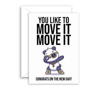 Lithobee - Moving Home Cards - You Like To Move It For Friends Family Mates Mums Dads Sisters And Brothers With A Funny Rude Message About The New Neighbours
