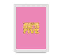 Lithobee - Nine To Five Dolly Parton - Printed Wall Art Design in Sizes A2, A3 & A4 Framed in a Stylish Quality Coloured Frame or Unframed (A4 White Ornate Frame)