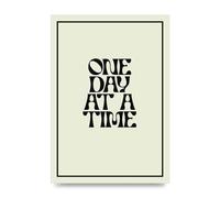 Lithobee - One Day At A Time Quote - Printed Wall Art Design in Sizes A2, A3 & A4 Framed in a Stylish Quality Coloured Frame or Unframed (A2 Unframed)