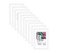 Lithobee Pack of 10 White A4 Picture Frames With Mount