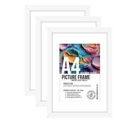 Lithobee Pack of 3 White A4 Picture Frames With Mount