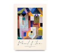 Lithobee - Paul Klee Colorful Architecture 1917 - Printed Wall Art Design in Sizes A2, A3 & A4 Framed in a Stylish Coloured Frame or Unframed (A3 Unframed)