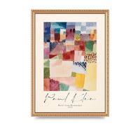 Lithobee - Paul Klee Motif From Hammamet 1914 - Printed Wall Art Design in Sizes A2, A3 & A4 Framed in a Stylish Coloured Frame or Unframed (A3 Gold Ornate Frame)