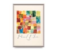 Lithobee - Paul Klee Untitled 1914 - Printed Wall Art Design in Sizes A2, A3 & A4 Framed in a Stylish Quality Coloured Frame or Unframed (A2 Silver Abraded Frame)