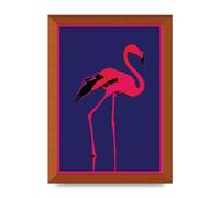 Lithobee - Pink Flamingo - Printed Wall Art Design in Sizes A2, A3 & A4 Framed in a Stylish Quality Coloured Frame or Unframed (A4 Bronze Abraded Frame)
