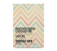 Lithobee - Remember Cuddles In The Kitchen Lyrics - Printed Wall Art Design in Sizes A2, A3 & A4 Framed in a Stylish Coloured Frame or Unframed (A4 Unframed)