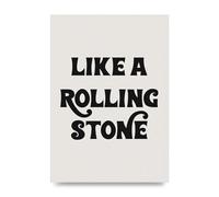 Lithobee - Rolling Stone Bob Dylan Lyric - Printed Wall Art Design in Sizes A2, A3 & A4 Framed in a Stylish Quality Coloured Frame or Unframed (A2 Unframed)