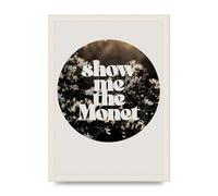 Lithobee - Show Me The Monet Quote - Printed Wall Art Design in Sizes A2, A3 & A4 Framed in a Stylish Quality Coloured Frame or Unframed (A3 White Grain Frame)