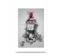 Lithobee - Smirnoff Vodka Bottle Splatter - Printed Wall Art Design in Sizes A2, A3 & A4 Framed in a Stylish Quality Coloured Frame or Unframed (A3 Unframed)