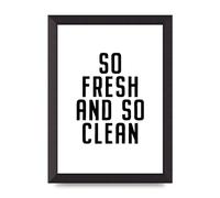 Lithobee - So Fresh And So Clean - Printed Wall Art Design in Sizes A2, A3 & A4 Framed in a Stylish Quality Coloured Frame or Unframed (A4 Black Abraded Frame)
