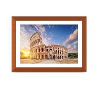 Lithobee - The Coliseum In Rome - Printed Wall Art Design in Sizes A2, A3 & A4 Framed in a Stylish Quality Coloured Frame or Unframed (A4 Bronze Abraded Frame)