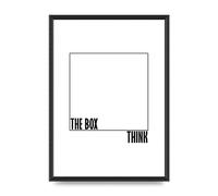 Lithobee - Think Outside The Box - Printed Wall Art Design in Sizes A2, A3 & A4 Framed in a Stylish Quality Coloured Frame or Unframed (A2 Black Ornate Frame)