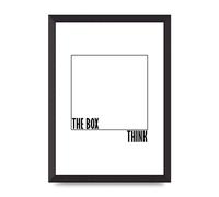 Lithobee - Think Outside The Box - Printed Wall Art Design in Sizes A2, A3 & A4 Framed in a Stylish Quality Coloured Frame or Unframed (A3 Black Abraded Frame)
