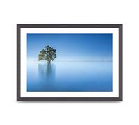 Lithobee - Tree In The Lahad Datu Beach Sabah Borneo Malaysia - Printed Wall Art Design in Sizes A2, A3 & A4 Framed in a Stylish Quality Coloured Frame or Unframed (A3 Black Grain Frame)