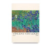 Lithobee - Vincent Van Gogh Irises 1889 - Printed Wall Art Design in Sizes A2, A3 & A4 Framed in a Stylish Quality Coloured Frame or Unframed (A3 Unframed)