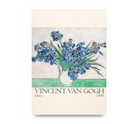 Lithobee - Vincent Van Gogh Irises 1890 - Printed Wall Art Design in Sizes A2, A3 & A4 Framed in a Stylish Quality Coloured Frame or Unframed (A2 Unframed)