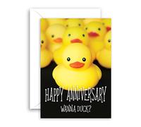 Lithobee - Wanna Duck Happy Anniversary - Special Cards for Him, Her Husbands & Wives