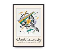 Lithobee - Wassily Kandinsky Kleine Welten Iv Small Worlds Iv 1922 - Printed Wall Art Design in Sizes A2, A3 & A4 Framed in a Stylish Frame or Unframed (A2 Black Abraded Frame)