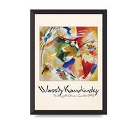 Lithobee - Wassily Kandinsky Painting With Green Center 1913 - Printed Art Design in Sizes A2, A3 & A4 Framed in a Stylish Coloured Frame or Unframed (A3 Black Abraded Frame)