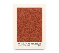 Lithobee - William Morris Acorns Oak Leaves 1880 - Printed Wall Art Design in Sizes A2, A3 & A4 Framed in a Stylish Coloured Frame or Unframed (A4 Unframed)