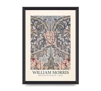 Lithobee - William Morris Honeysuckle 1896 - Printed Wall Art Design in Sizes A2, A3 & A4 Framed in a Stylish Quality Coloured Frame or Unframed (A3 Black Ornate Frame)