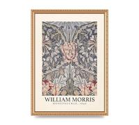 Lithobee - William Morris Honeysuckle 1896 - Printed Wall Art Design in Sizes A2, A3 & A4 Framed in a Stylish Quality Coloured Frame or Unframed (A3 Gold Ornate Frame)