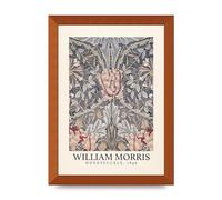 Lithobee - William Morris Honeysuckle 1896 - Printed Wall Art Design in Sizes A2, A3 & A4 Framed in a Stylish Quality Coloured Frame or Unframed (A4 Bronze Abraded Frame)