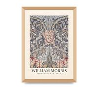 Lithobee - William Morris Honeysuckle 1896 - Printed Wall Art Design in Sizes A2, A3 & A4 Framed in a Stylish Quality Coloured Frame or Unframed (A3 Gold Abraded Frame)