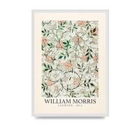 Lithobee - William Morris Jasmine 1872 - Printed Wall Art Design in Sizes A2, A3 & A4 Framed in a Stylish Quality Coloured Frame or Unframed (A2 White Ornate Frame)