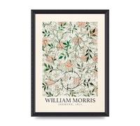 Lithobee - William Morris Jasmine 1872 - Printed Wall Art Design in Sizes A2, A3 & A4 Framed in a Stylish Quality Coloured Frame or Unframed (A3 Black Ornate Frame)