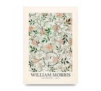 Lithobee - William Morris Jasmine 1872 - Printed Wall Art Design in Sizes A2, A3 & A4 Framed in a Stylish Quality Coloured Frame or Unframed (A2 Unframed)