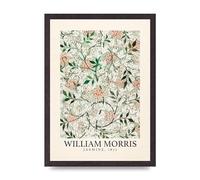 Lithobee - William Morris Jasmine 1872 - Printed Wall Art Design in Sizes A2, A3 & A4 Framed in a Stylish Quality Coloured Frame or Unframed (A3 Black Saw Cut Grain Frame)