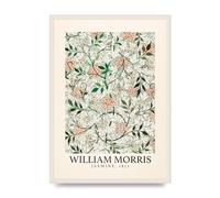 Lithobee - William Morris Jasmine 1872 - Printed Wall Art Design in Sizes A2, A3 & A4 Framed in a Stylish Quality Coloured Frame or Unframed (A2 White Grain Frame)